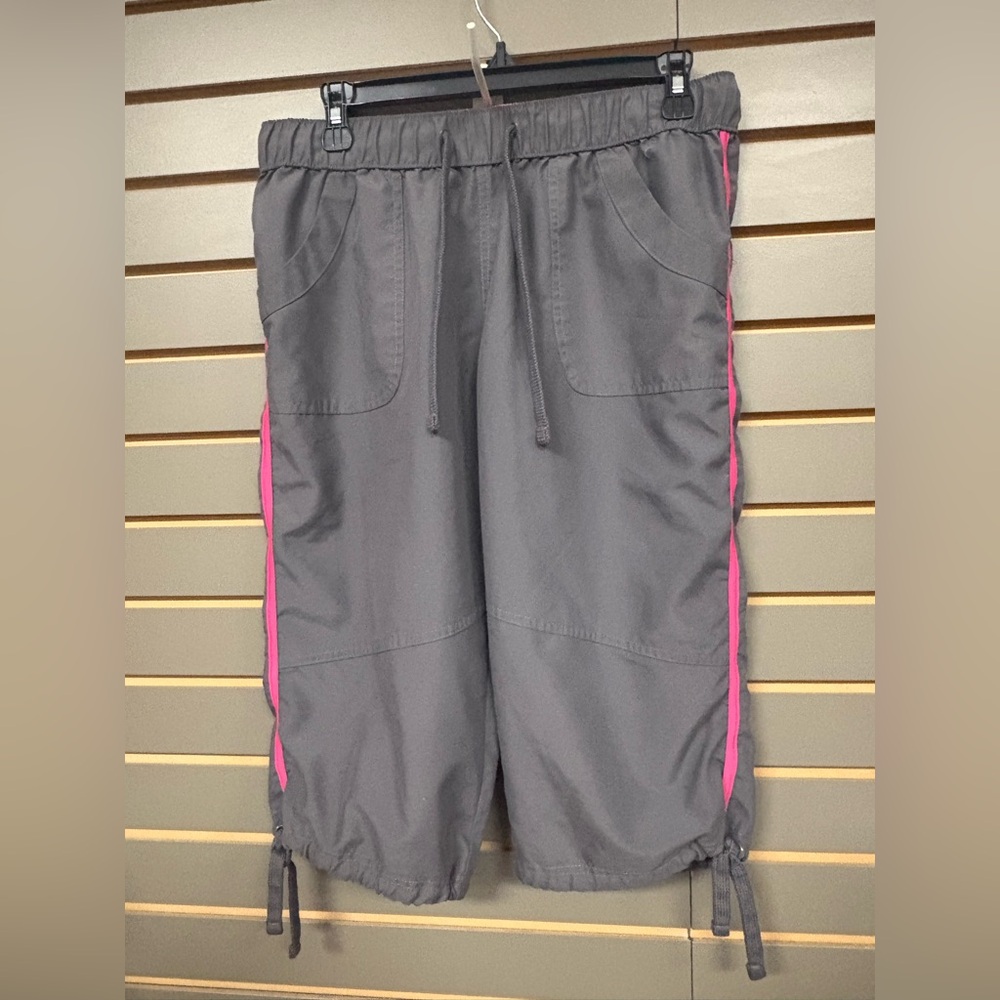 Tek Gear Gray Pants with Pink Trim